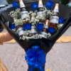 Arreglo Floral con Rosas azules+ Cerveza